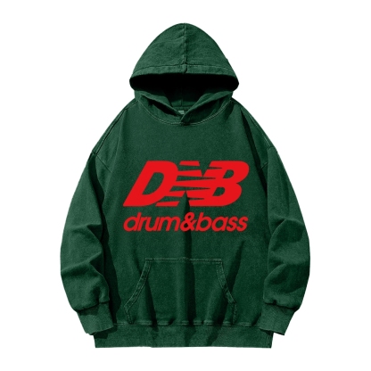 DNB Drum And Bass Vintage Washed Hoodie