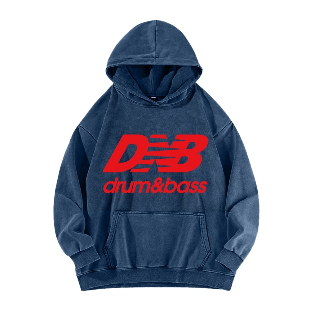 DNB Drum And Bass Vintage Washed Hoodie