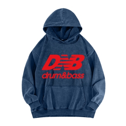 DNB Drum And Bass Vintage Washed Hoodie