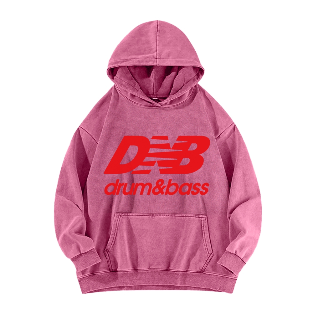 DNB Drum And Bass Vintage Washed Hoodie
