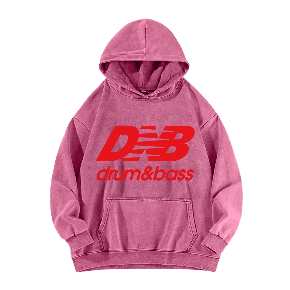 DNB Drum And Bass Vintage Washed Hoodie