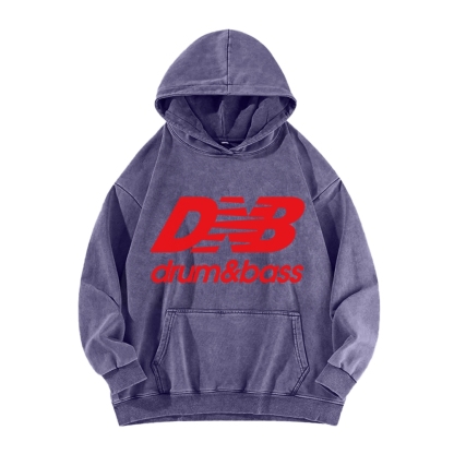 DNB Drum And Bass Vintage Washed Hoodie