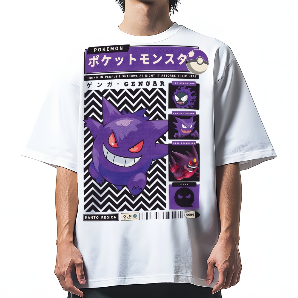 Gengar Japanese Game Cotton casual T-shirt