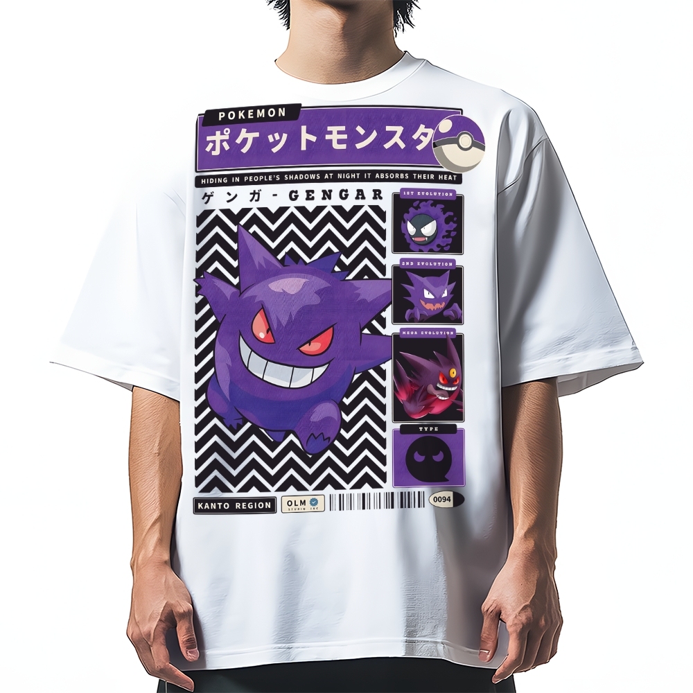 Gengar Japanese Game Cotton casual T-shirt