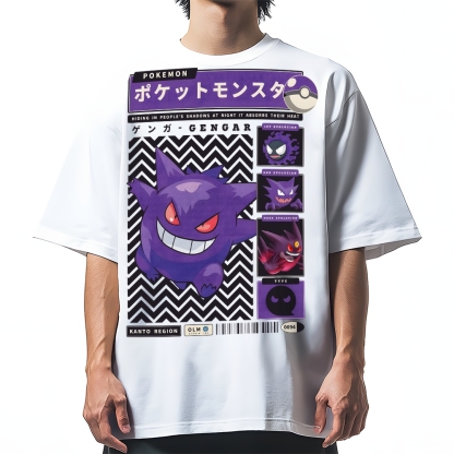 Gengar Japanese Game Cotton casual T-shirt