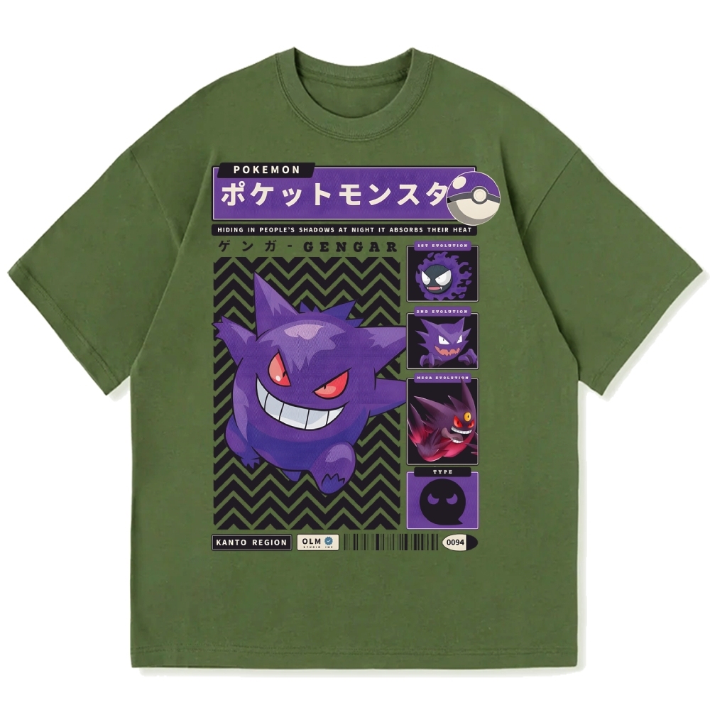 Gengar Japanese Game Cotton casual T-shirt
