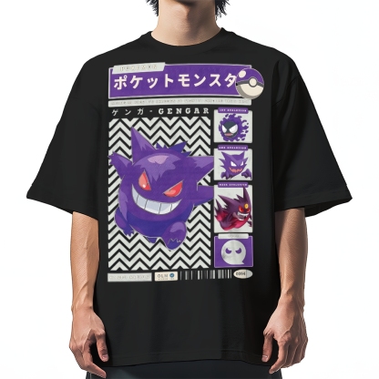 Gengar Japanese Game Cotton casual T-shirt