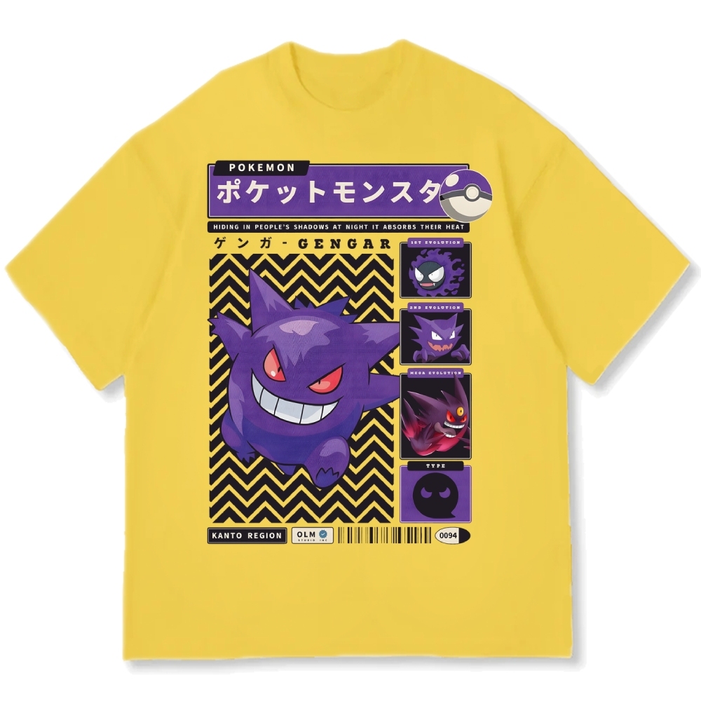 Gengar Japanese Game Cotton casual T-shirt