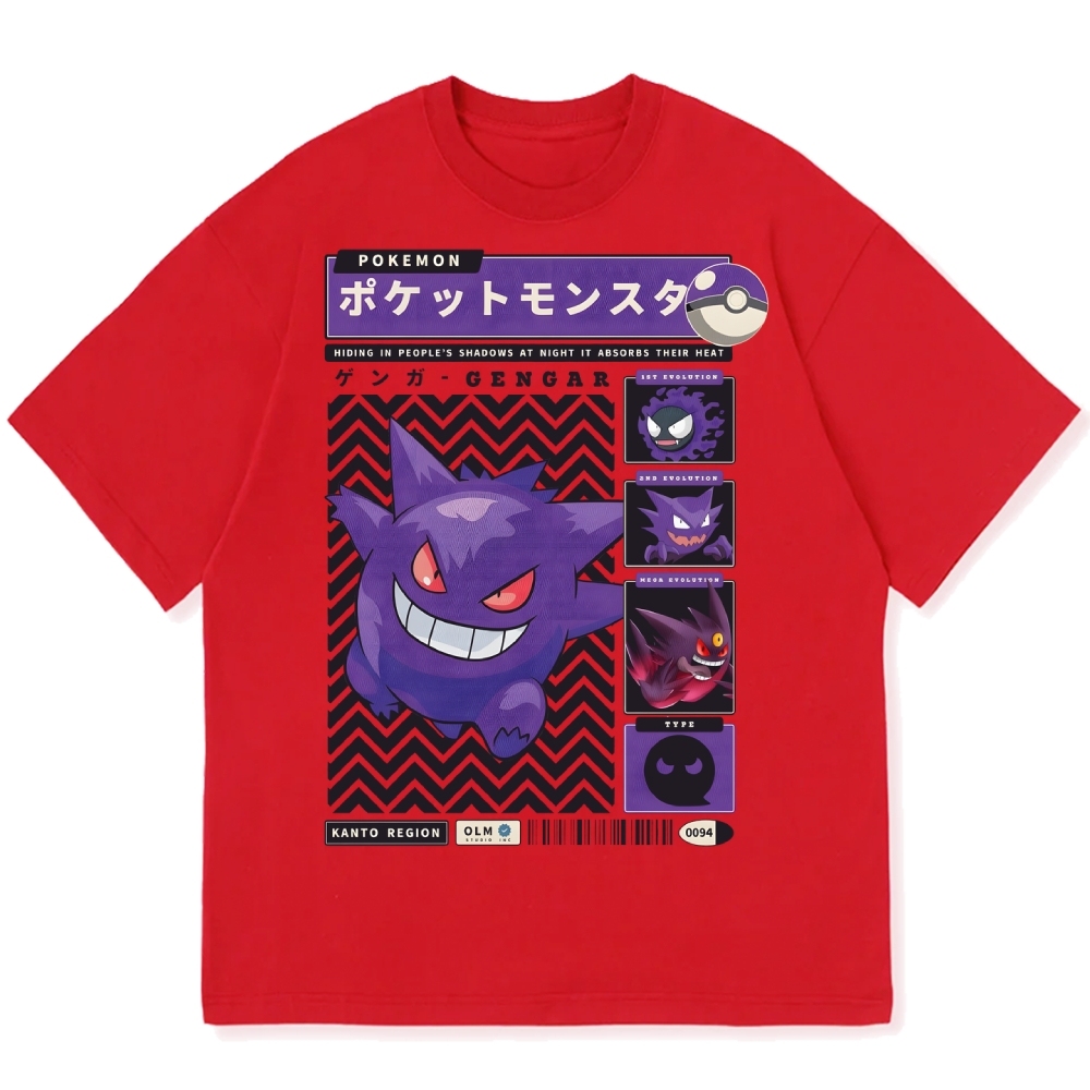 Gengar Japanese Game Cotton casual T-shirt