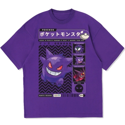 Gengar Japanese Game Cotton casual T-shirt