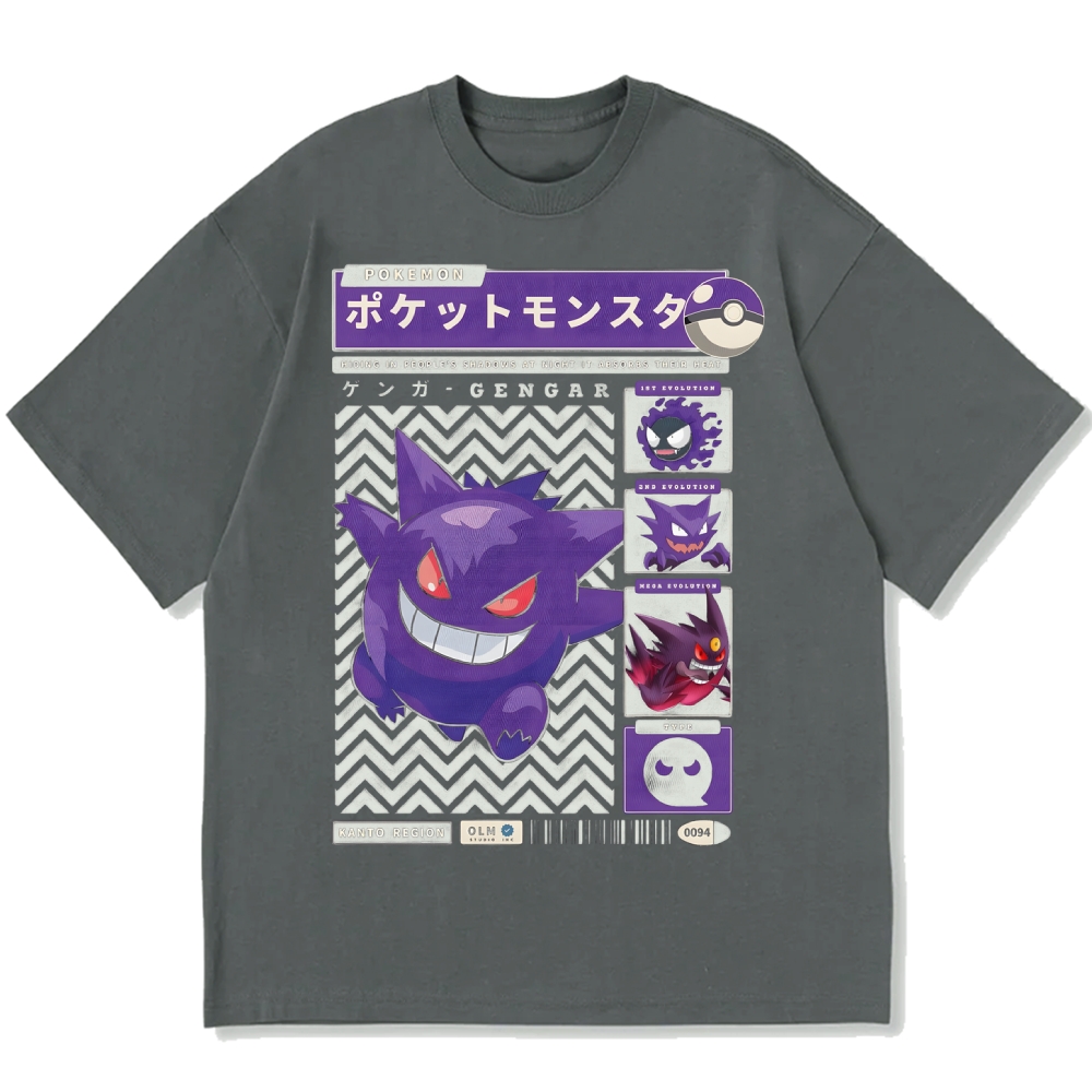 Gengar Japanese Game Cotton casual T-shirt