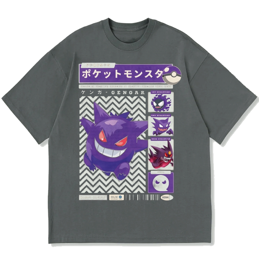 Gengar Japanese Game Cotton casual T-shirt