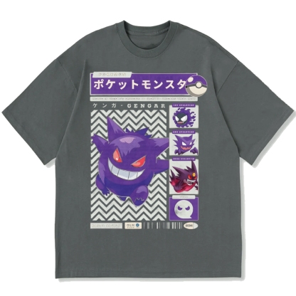 Gengar Japanese Game Cotton casual T-shirt