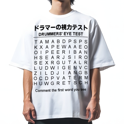 Drummer's Eye Test Cotton casual T-shirt