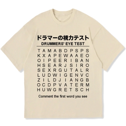 Drummer's Eye Test Cotton casual T-shirt