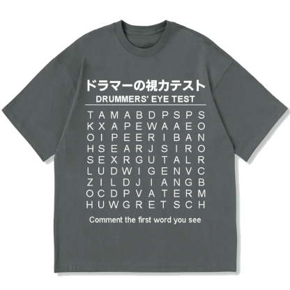 Drummer's Eye Test Cotton casual T-shirt