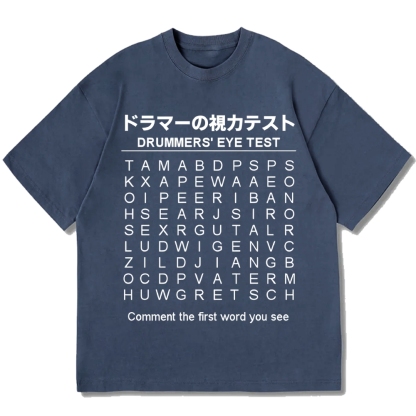 Drummer's Eye Test Cotton casual T-shirt