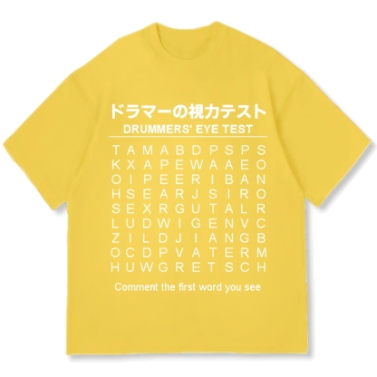 Drummer's Eye Test Cotton casual T-shirt