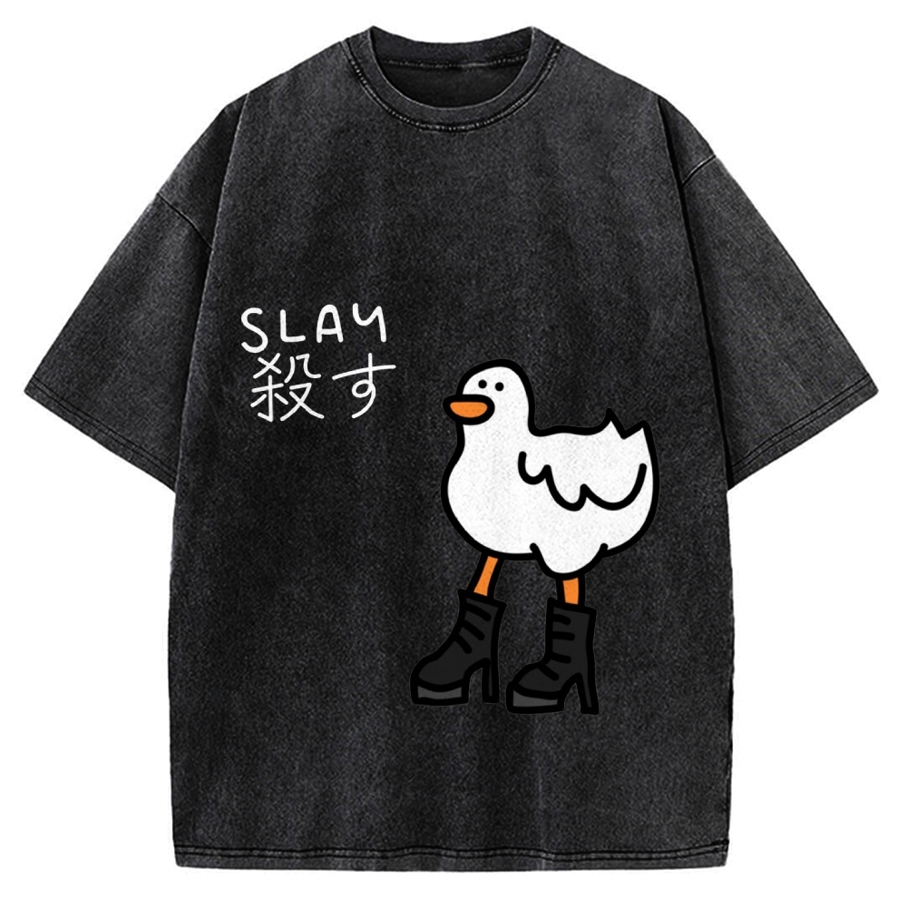 Slay Funny Goose Vintage Washed T-shirt