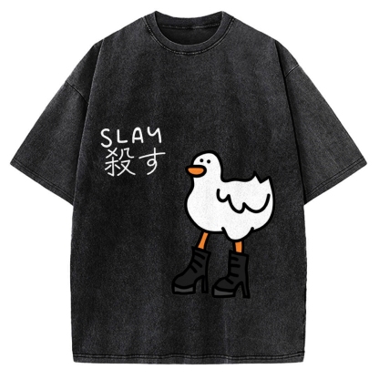 Slay Funny Goose Vintage Washed T-shirt