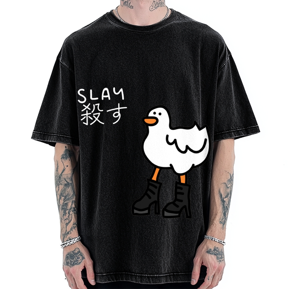 Slay Funny Goose Vintage Washed T-shirt