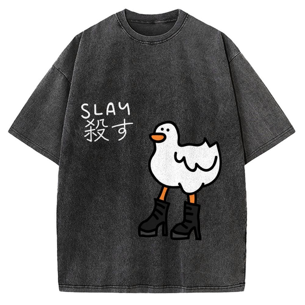 Slay Funny Goose Vintage Washed T-shirt