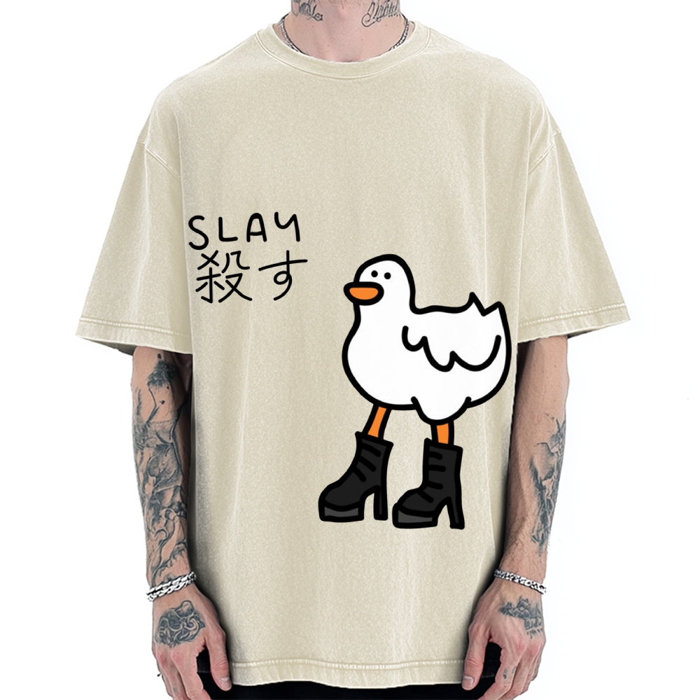 Slay Funny Goose Vintage Washed T-shirt