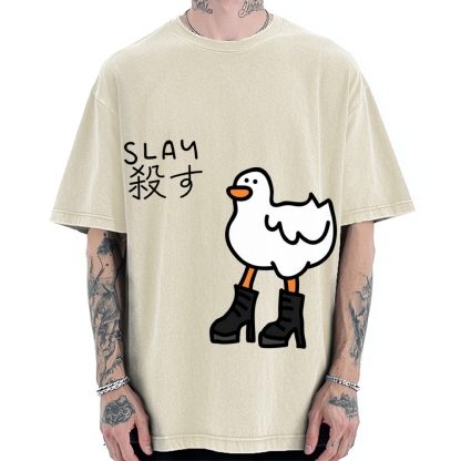 Slay Funny Goose Vintage Washed T-shirt