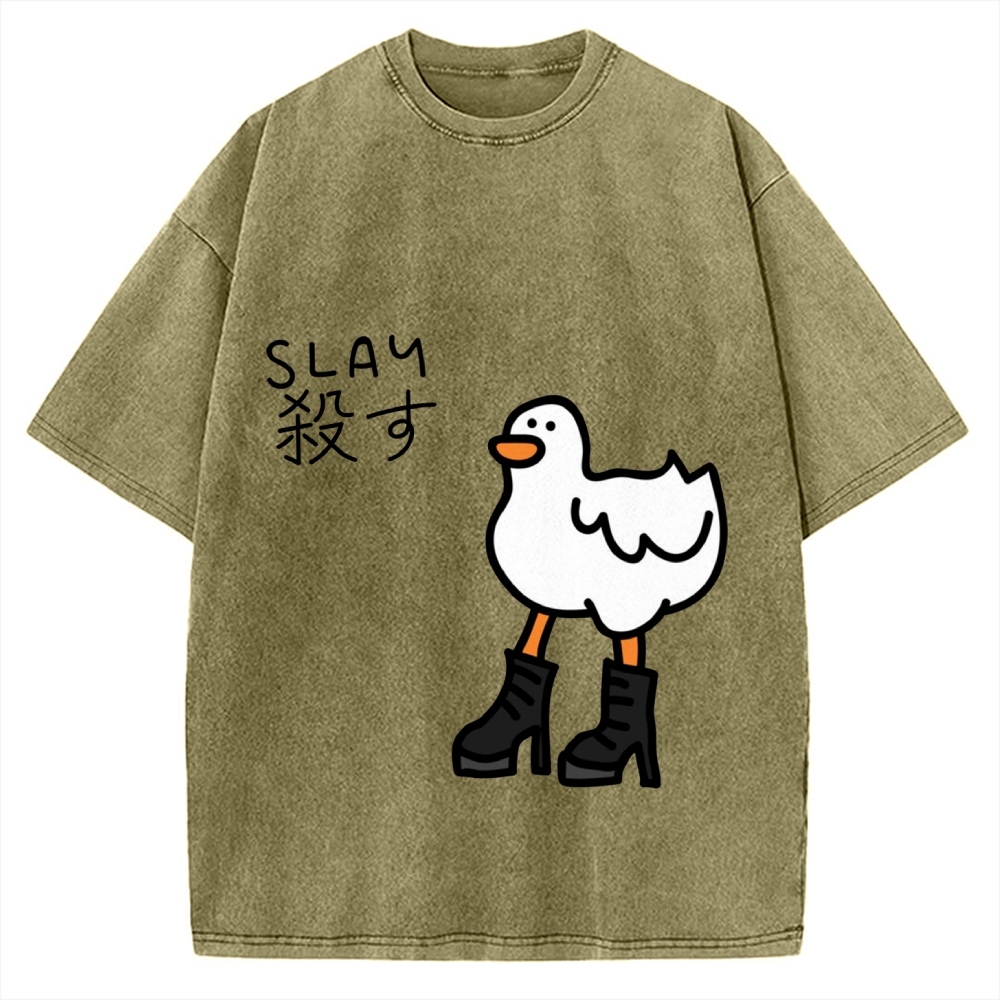 Slay Funny Goose Vintage Washed T-shirt