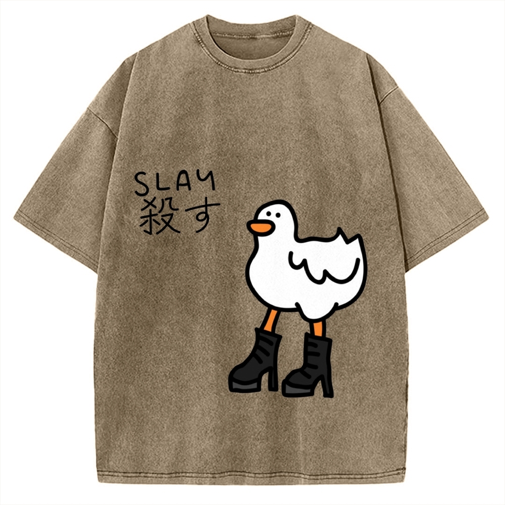 Slay Funny Goose Vintage Washed T-shirt