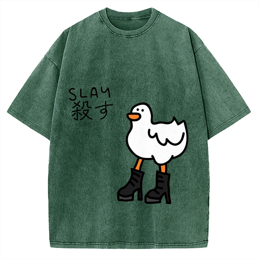 Slay Funny Goose Vintage Washed T-shirt