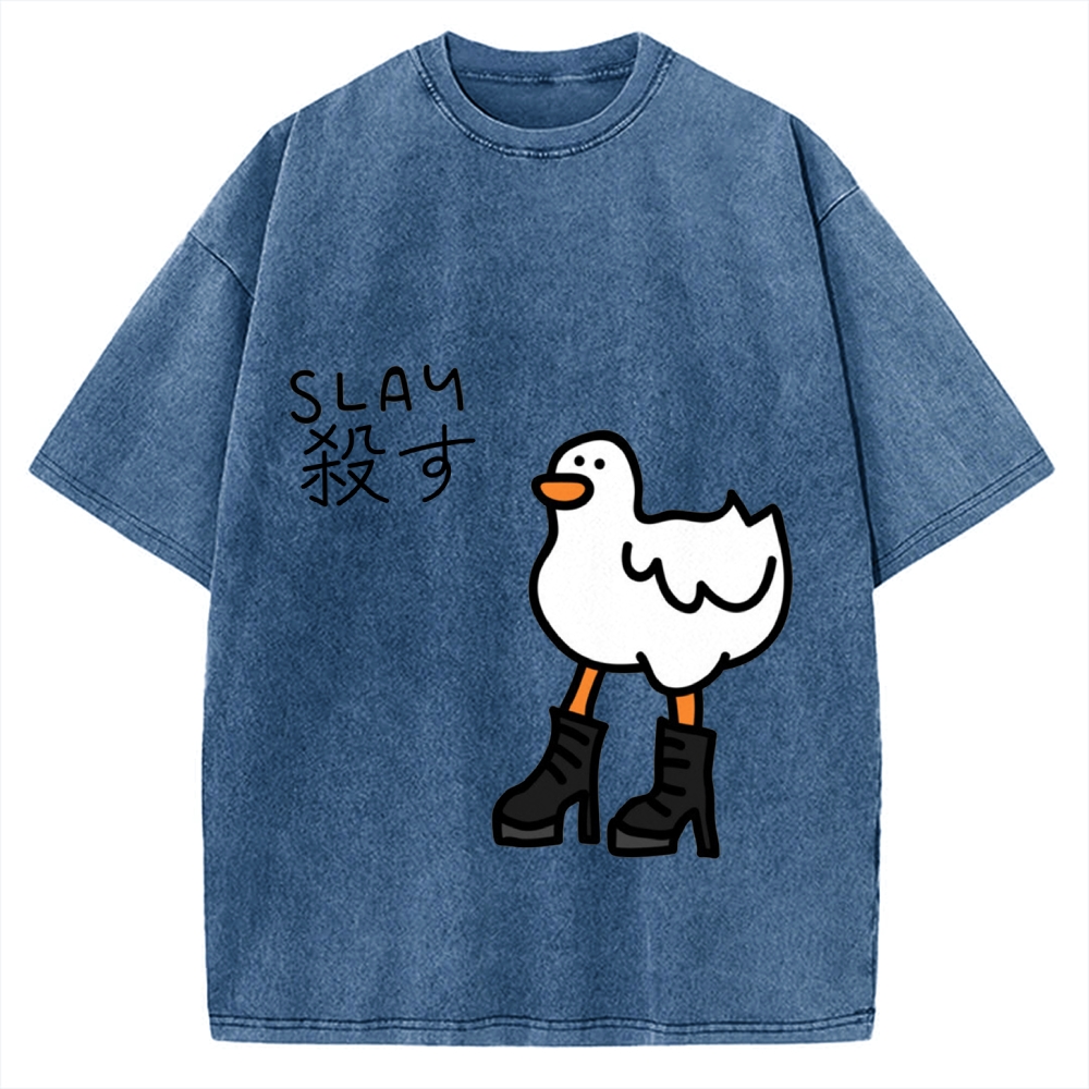 Slay Funny Goose Vintage Washed T-shirt
