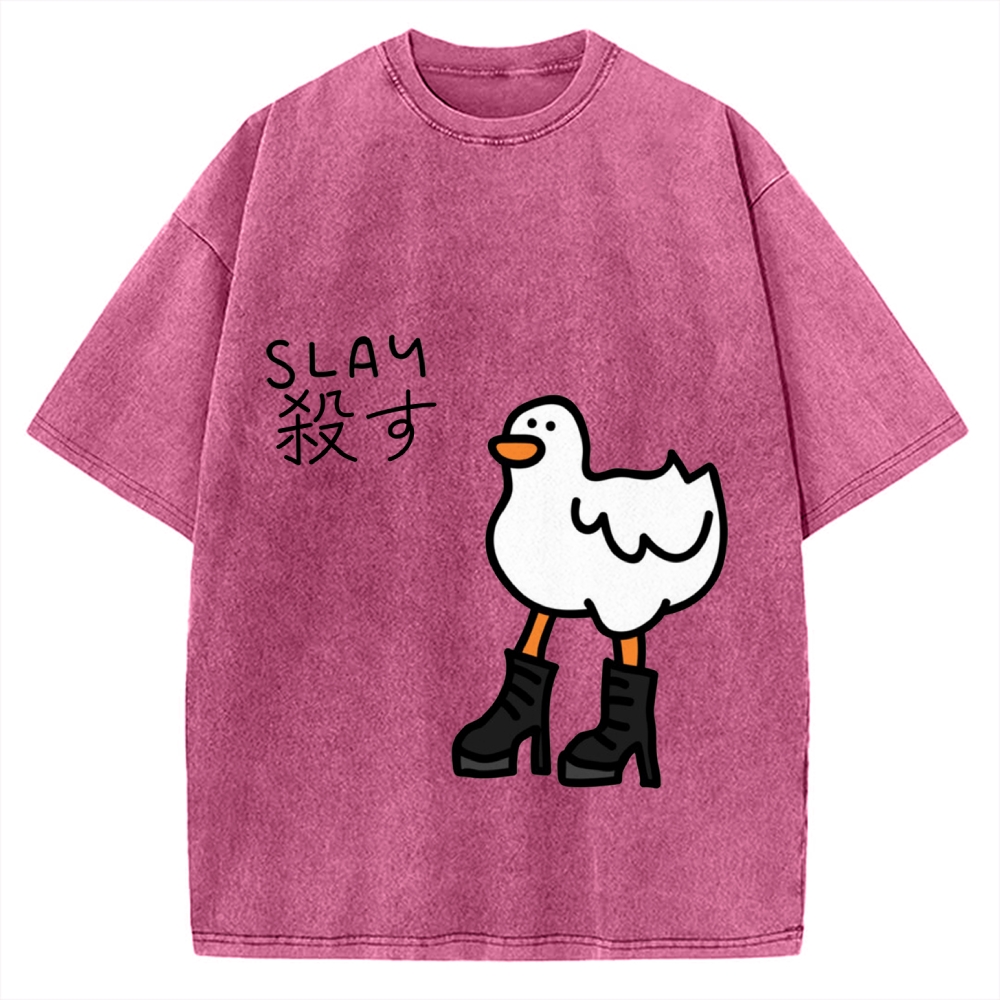Slay Funny Goose Vintage Washed T-shirt