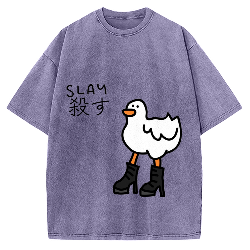 Slay Funny Goose Vintage Washed T-shirt