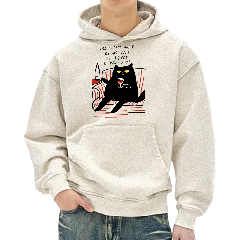 All Guests Must Be Approved By The Cat Vintage Washed Hoodie