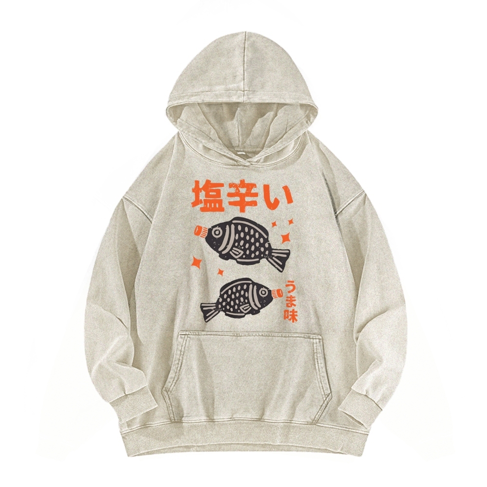 Salty fish sauce Vintage Washed Hoodie