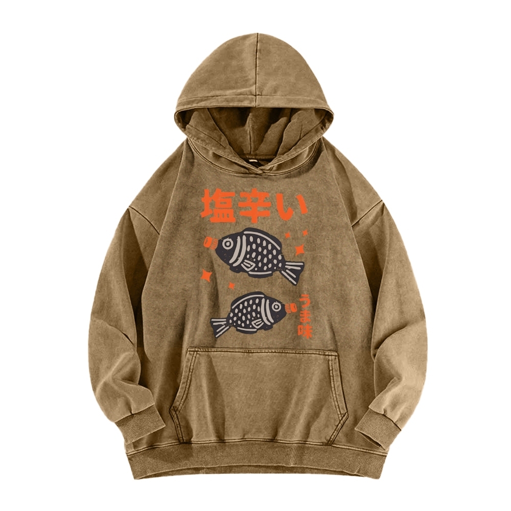 Salty fish sauce Vintage Washed Hoodie