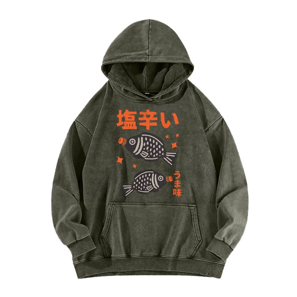 Salty fish sauce Vintage Washed Hoodie