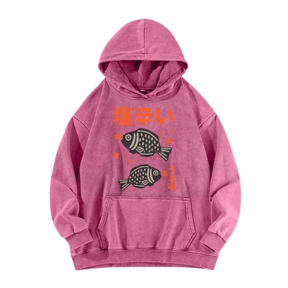 Salty fish sauce Vintage Washed Hoodie