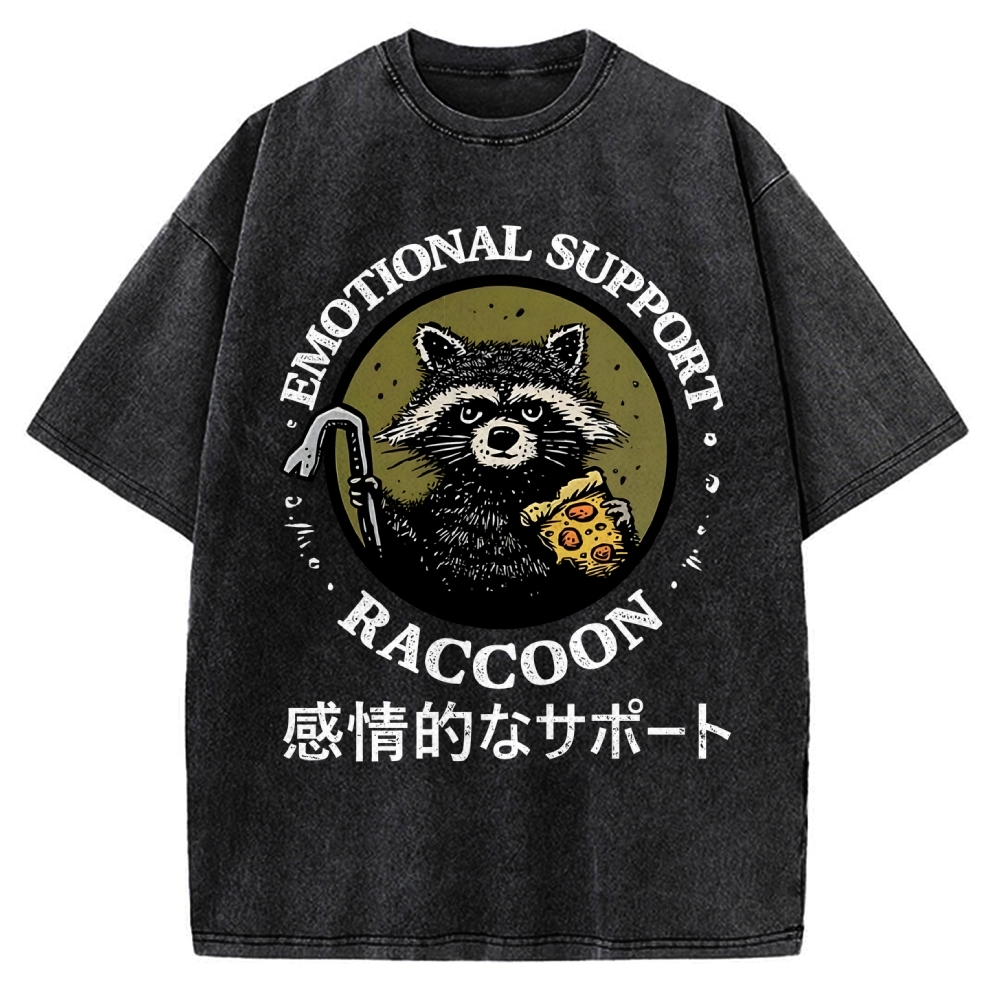Emotional Support Raccoon Vintage Washed T-shirt