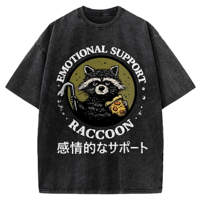 Emotional Support Raccoon Vintage Washed T-shirt
