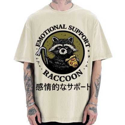 Emotional Support Raccoon Vintage Washed T-shirt
