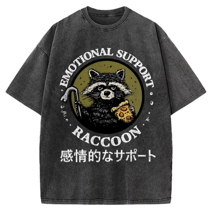 Emotional Support Raccoon Vintage Washed T-shirt