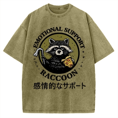 Emotional Support Raccoon Vintage Washed T-shirt