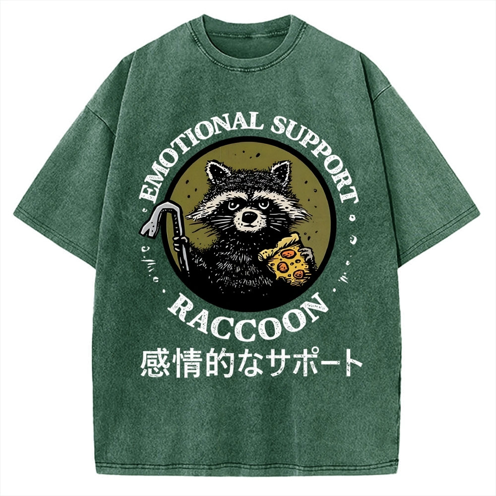 Emotional Support Raccoon Vintage Washed T-shirt