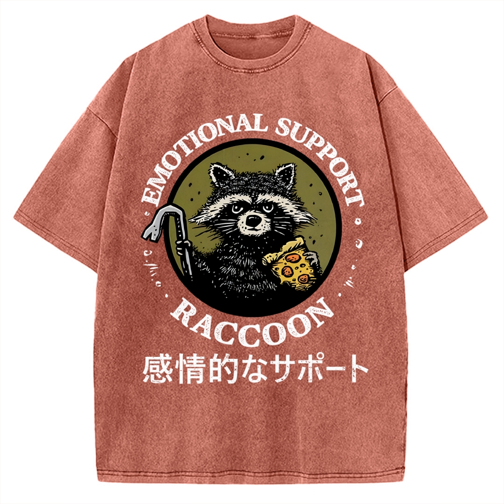 Emotional Support Raccoon Vintage Washed T-shirt