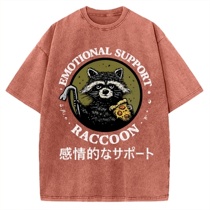 Emotional Support Raccoon Vintage Washed T-shirt