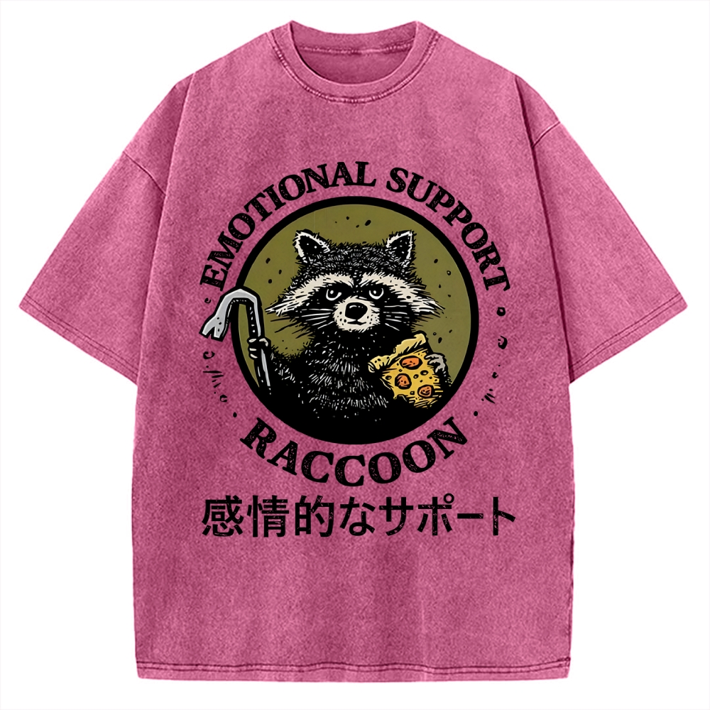 Emotional Support Raccoon Vintage Washed T-shirt