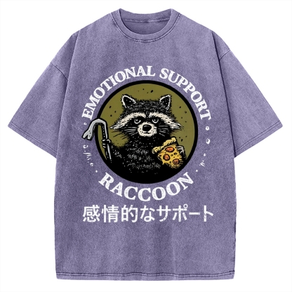 Emotional Support Raccoon Vintage Washed T-shirt