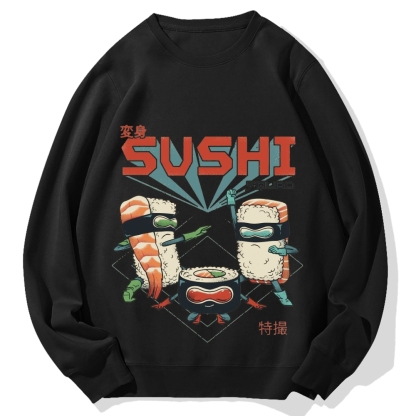 Sushi Kamen Cotton Sweatshirt 